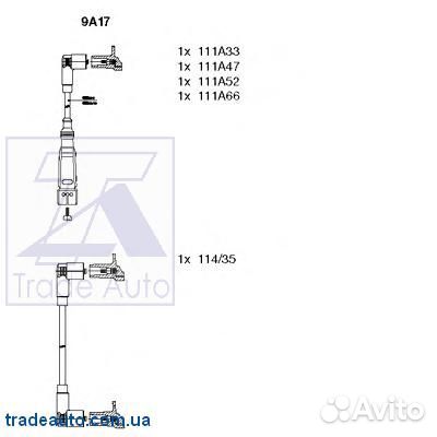 Bremi 9A17 Комплект проводов зажигания