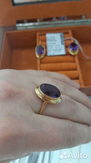 Серьги кольцо 585 советское золото