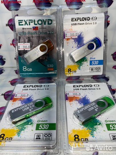 Usb накопитель Exployd green 8gb