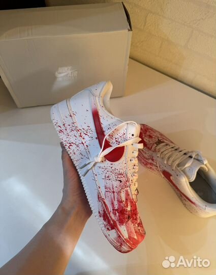 Кеды Nike Air Force 1 Blood Custom