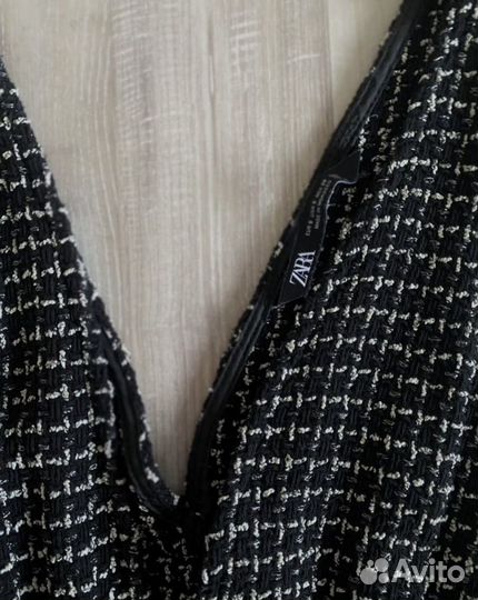 Твидовый сарафан zara