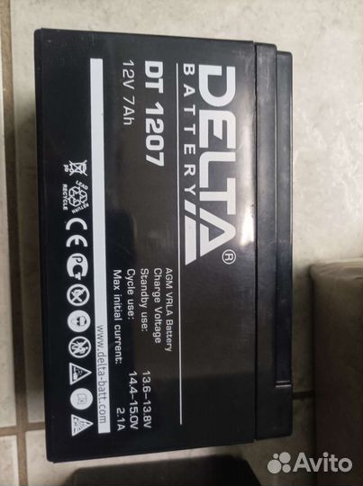 Батарея delta Battery DTM 1207 12В 7.2 Ач