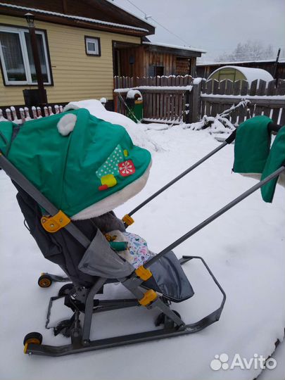 Детские сани с колесами
