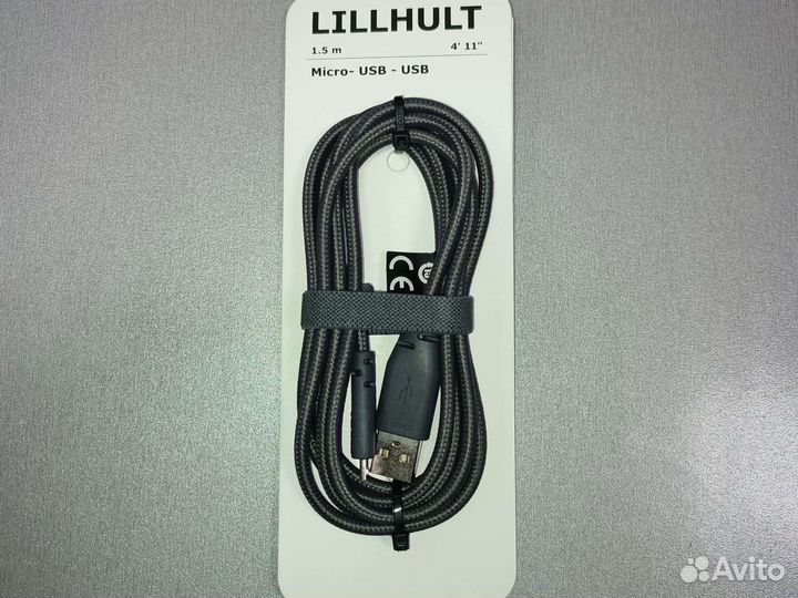 Кабель икеа лилльхульт USB А – micro-USB, 1.5 м