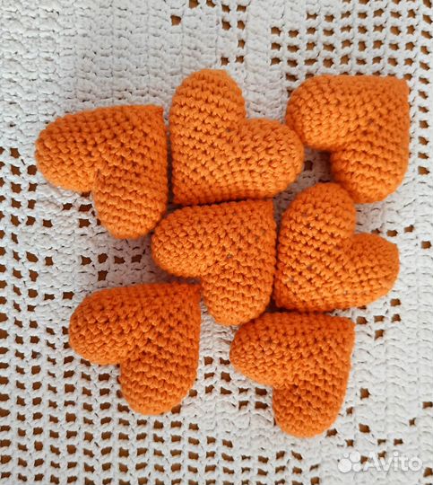 Сердечко вязаное крючком хлопок