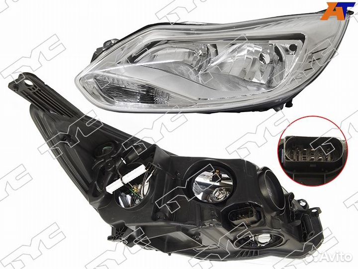 Фара ford focus III 11-15 LH галоген, c корректоро