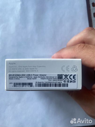 Блок питания для быстрой зарядки 20W Type-C