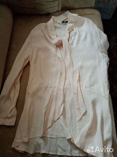 Удлинённая блузка-коктейльное платье (zara)