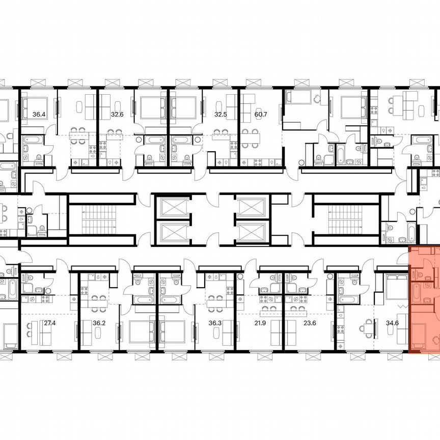 2-к. квартира, 48,8 м², 14/25 эт.