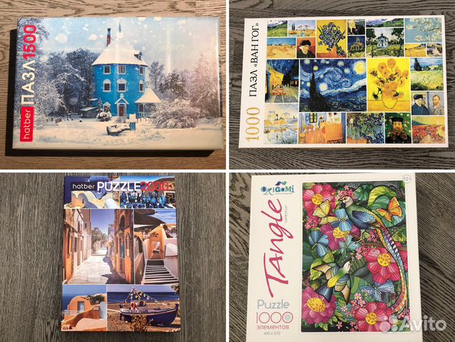 Пазлы 1000, 1500 и 2000 элементов как новые