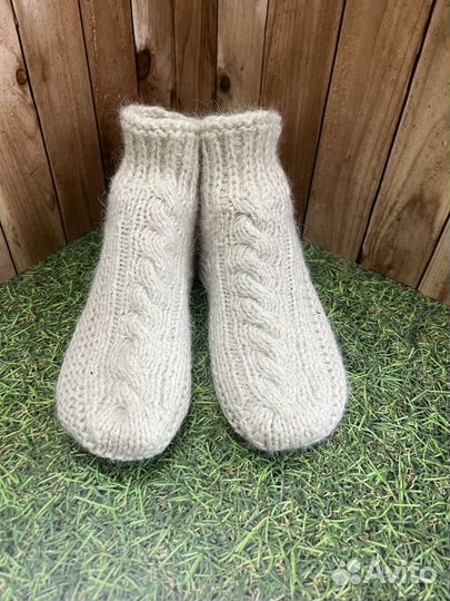 Вязаные тапочки