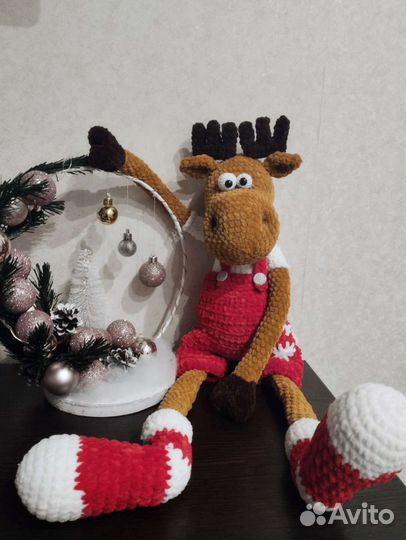 Новогодний олень ручной работы