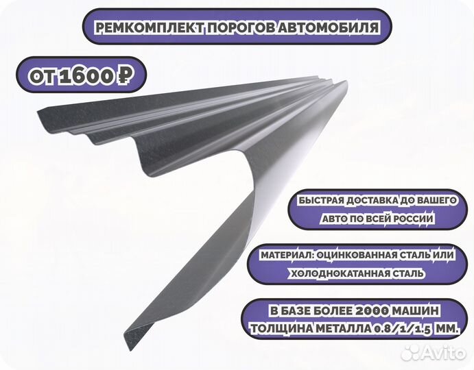 Пороги ремонтные на авто (ремкомплект)