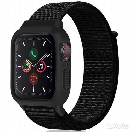 Ремешок тканевый на липучке для Apple Watch
