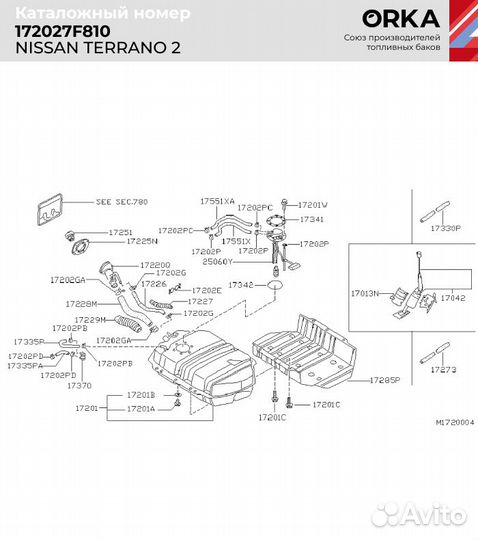 Бак Nissan Terrano 2