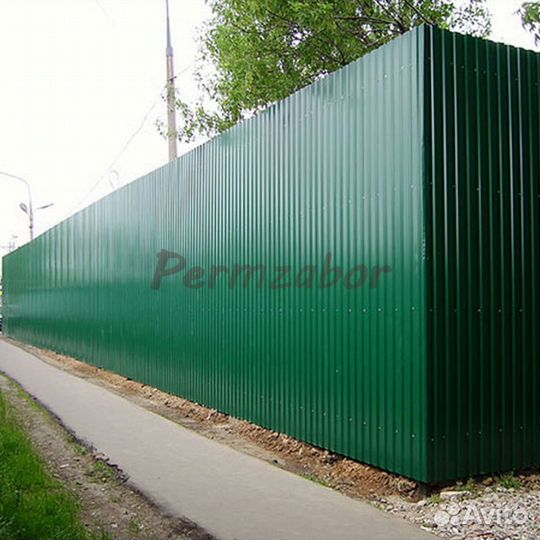 Забор из профнастила 2,5 метра в Полазне