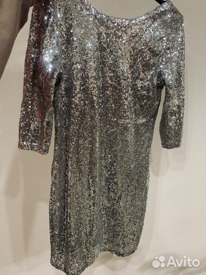 Платье с пайетками Zara 44