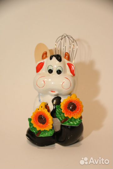 Держатель для столовых приборов в виде коровы, нов