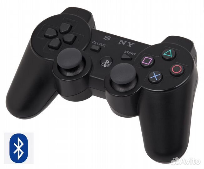 Джойстик PS3 беспроводной черный Bluetooth