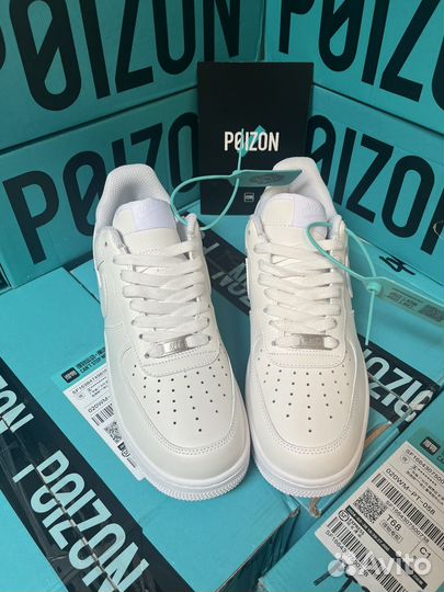 Nike air force 1 white poizon оригинал