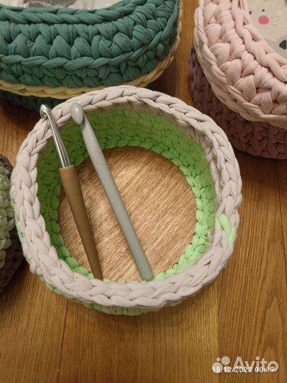 Вязанные корзины