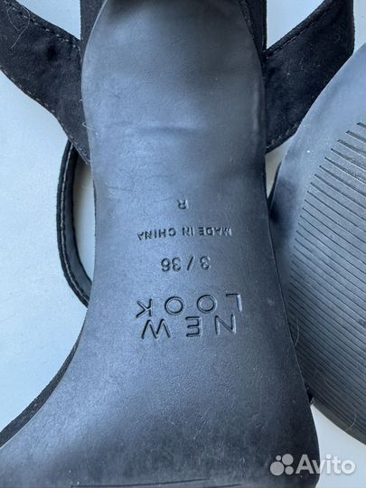 Летние черные боссоножки New Look