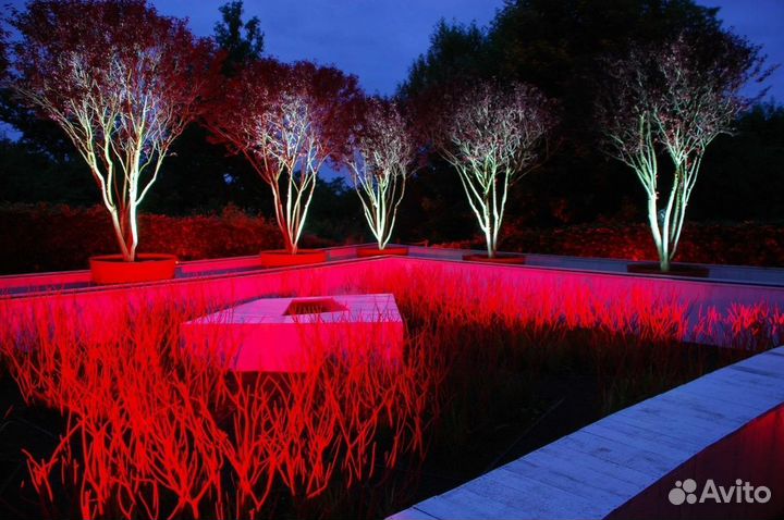 Прожектор садовый красный 50W LL-905 IP65