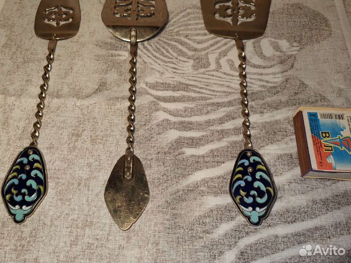 Сервировочный набор, мельхиор, СССР, винтаж