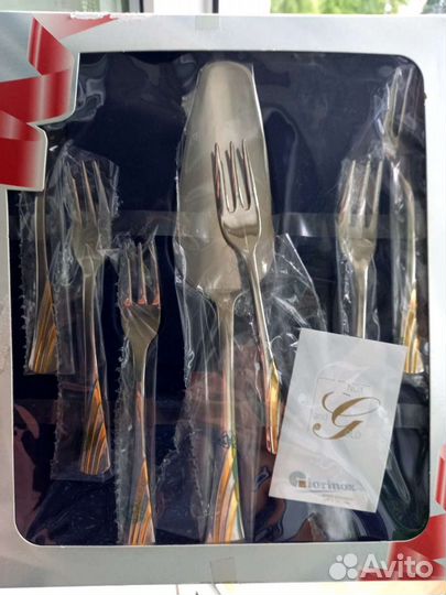 Набор десертный 7 предметов,новый, Италия