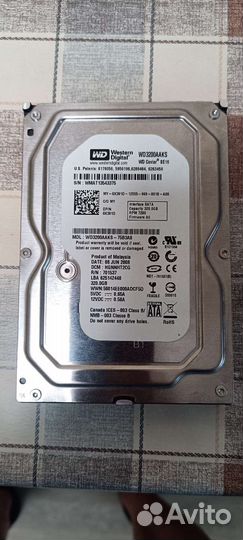 Жесткий диск Western Digital Blue 320гб 7200 SATA