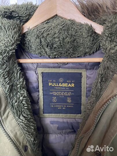 Парка pull & bear мужская зимняя хакки XL