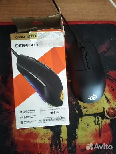 Мышь проводная steelseries rival 3