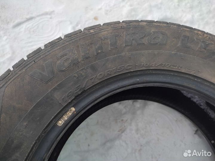 Шины летние 195/70 15С бу 2 шт Hankook