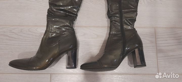 Сапоги женские демисезонные на каблуке 37р