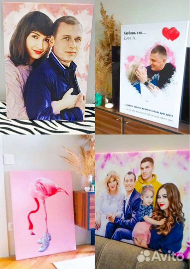 Портрет по фото на холсте