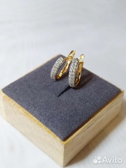 Серьги золото медицинское