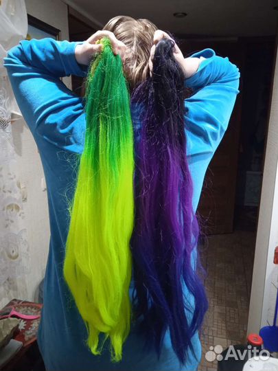 Волосы канекалон в косички