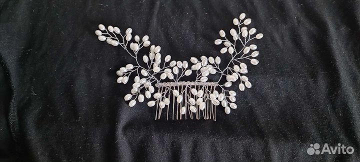 Свадебное украшение, свадебный гребень, веточка