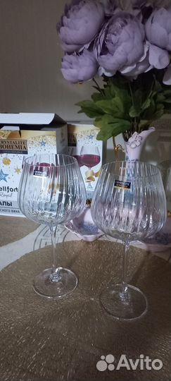 Бокалы для Красного вина Богемия (Чехия )