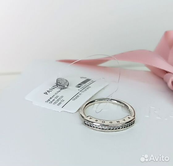 Кольцо Pandora signature серебро