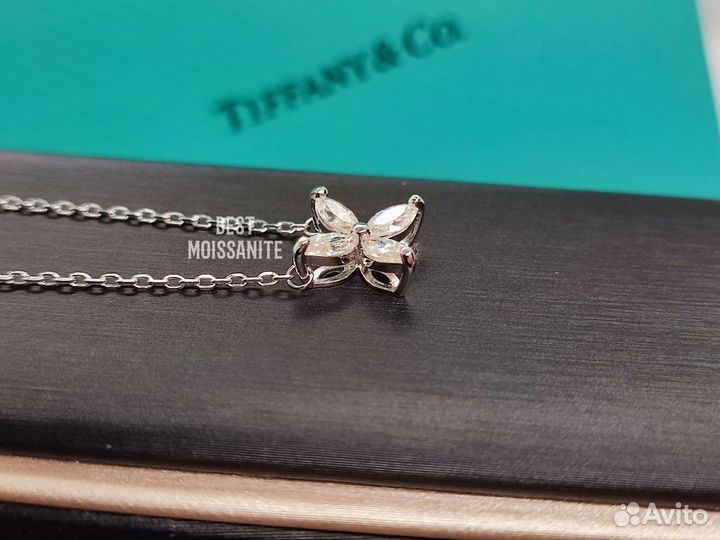 Колье 1,2ct бриллиант Маркиз муассанит подвеска