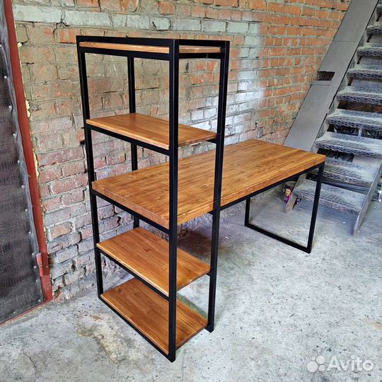 Стол со стеллажом лофт