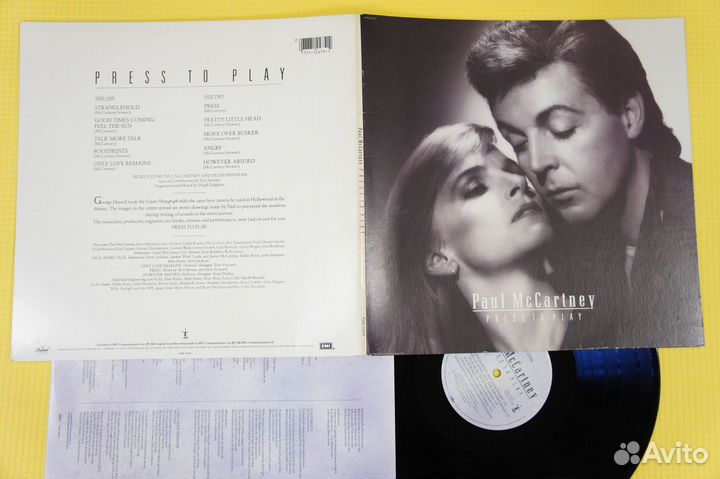 Paul McCartney - Press To Play -US-86-LP- оригинл
