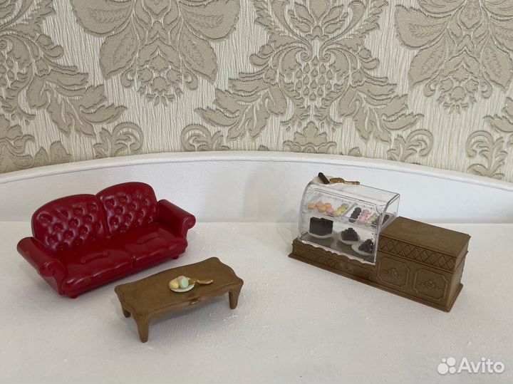 Sylvanian Families кафе, столы и стулья раритет