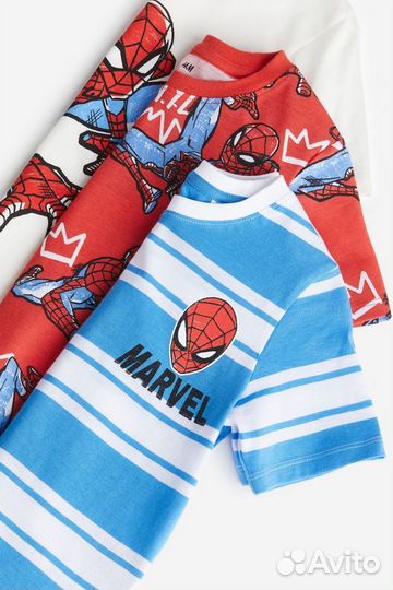 Футболки (3 шт) Marvel 110-116, H&M