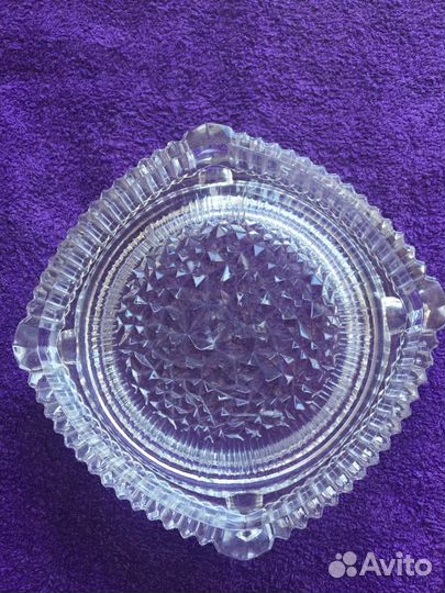 Пепельница хрустальная, СССР. Новая