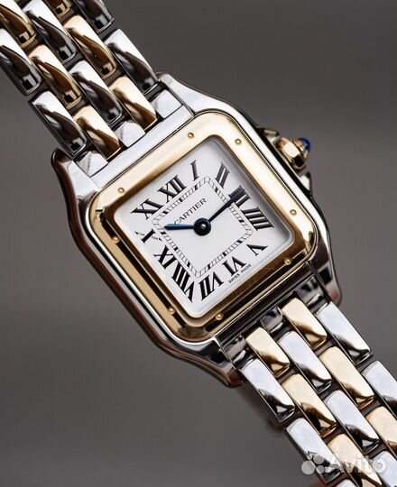 Часы cartier panthere steel gold