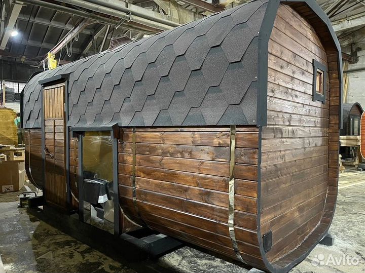 Баня бочка квадро