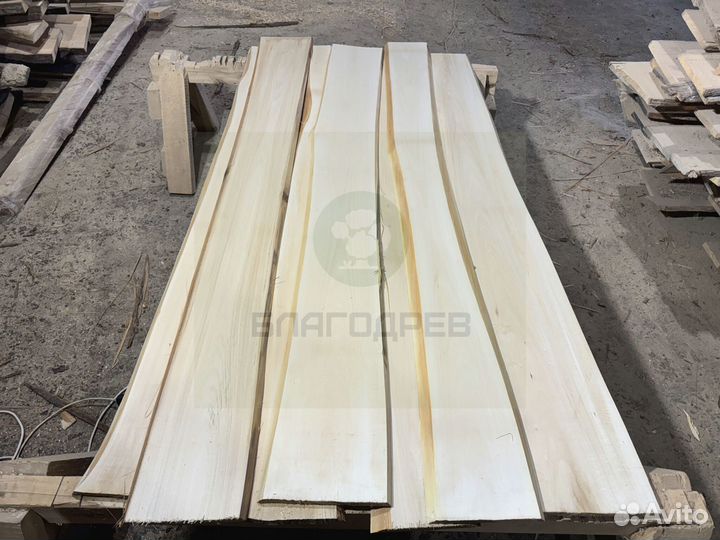 Не обрезная доска липа 20мм термо