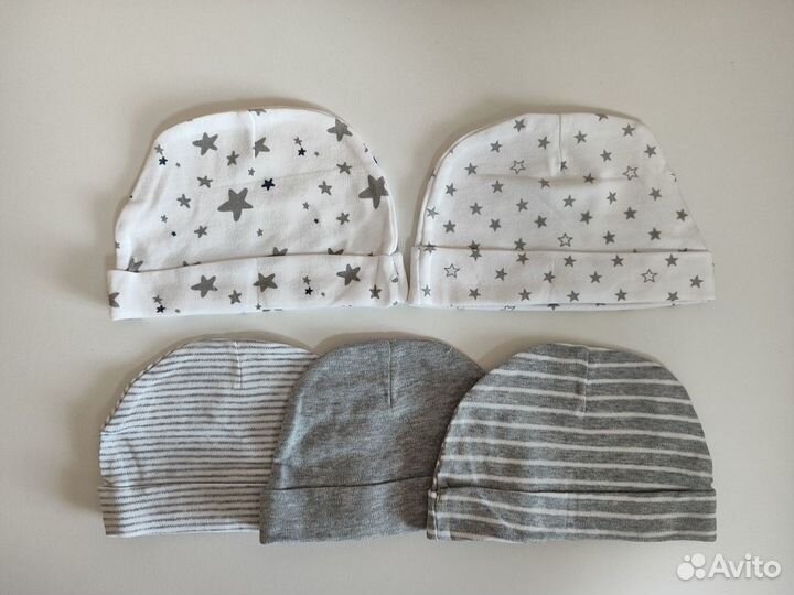 Комплект для новорождённых шапочки + царапки